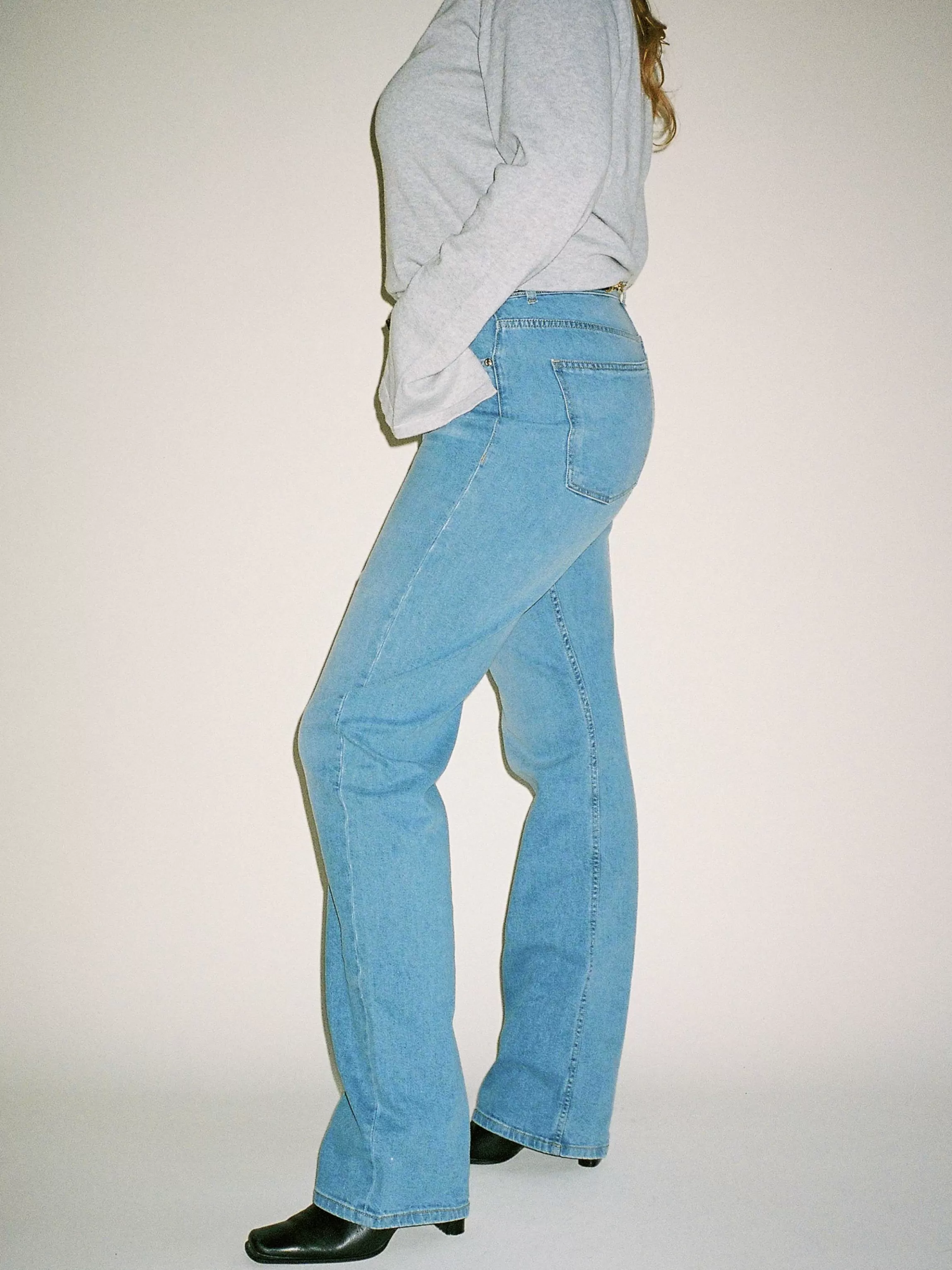 Jeans*Djerf Avenue Straight Jeans Mid Blue - Tall